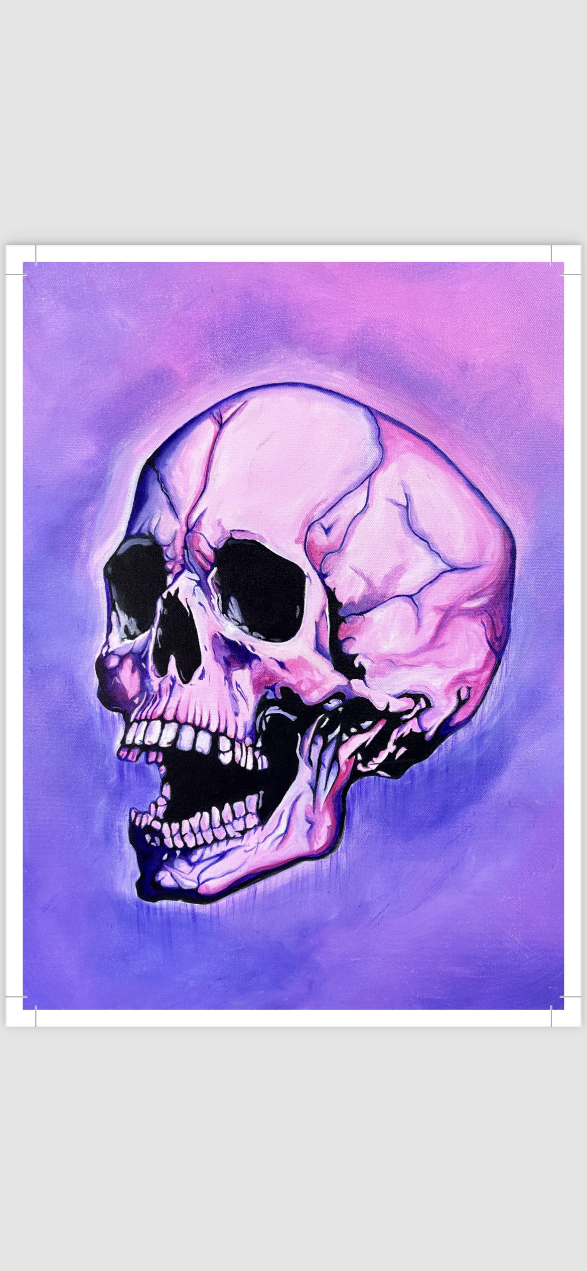 Pink skull print