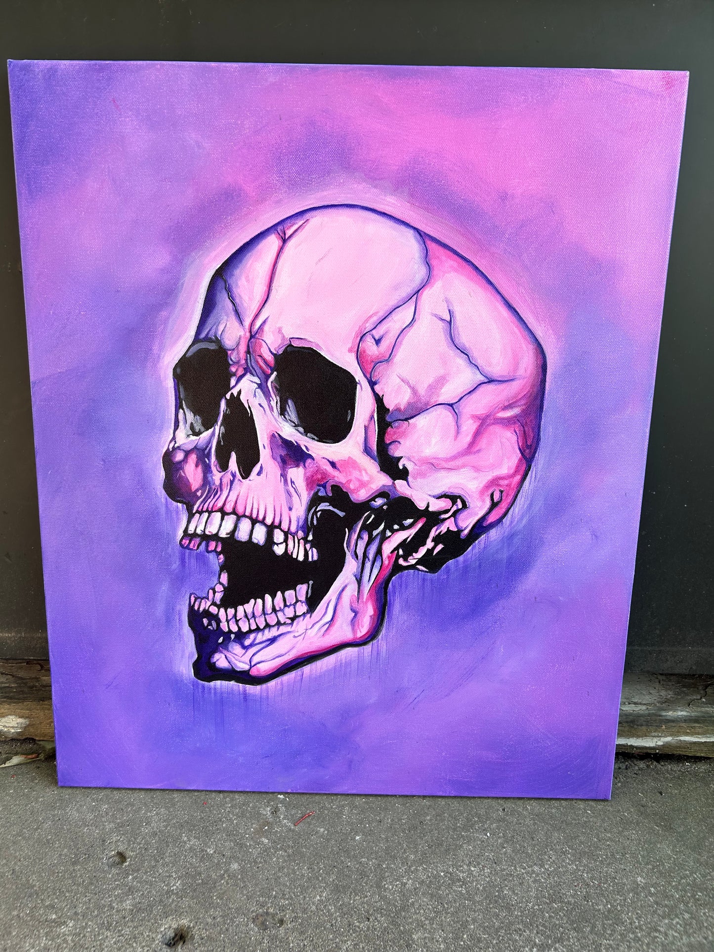 Original pink and purple skull